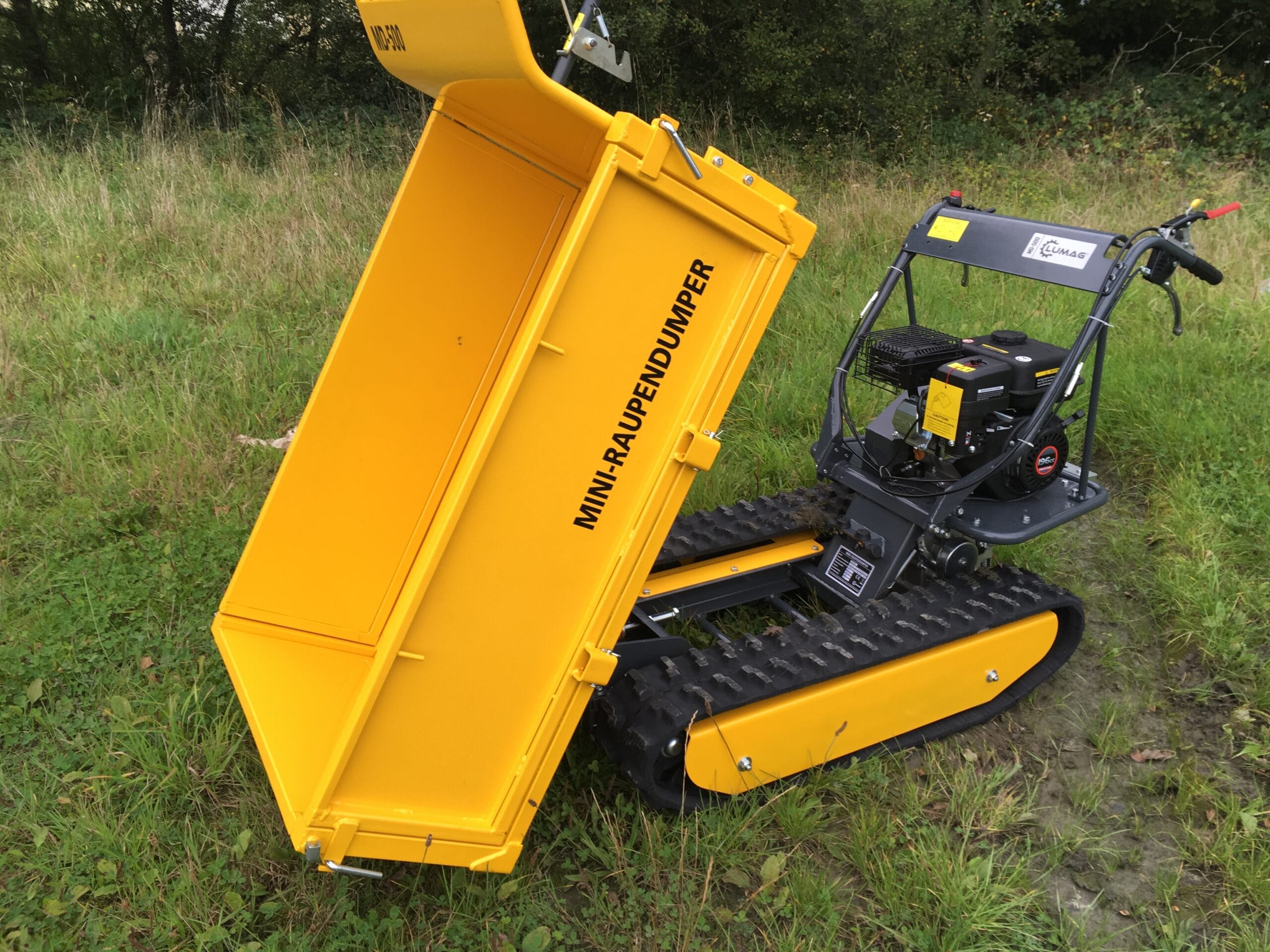 Mini Dumper tracked power barrow with drop side cargo box Lumag MD500 196cc Petrol 500KG 3+1 Gearbox - Image 7