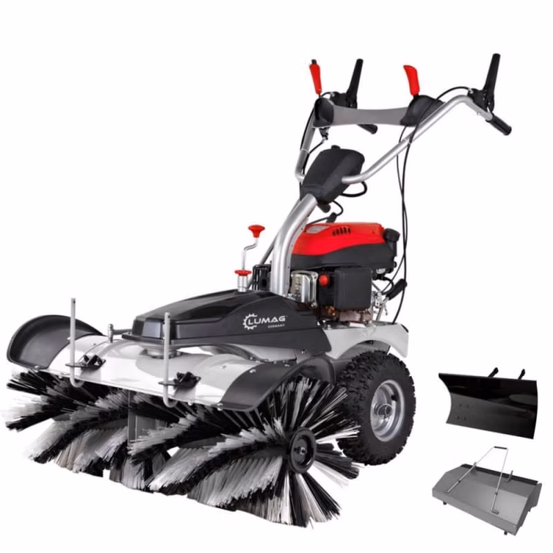 Power Brush Sweeper Lumag KM1000E – Petrol sweeper KM1000E with E-Starter (3in1-Set)