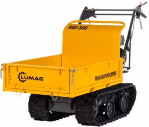 Mini Dumper tracked power barrow with drop side cargo box Lumag MD300 196cc Petrol 300KG 3+1 Gearbox