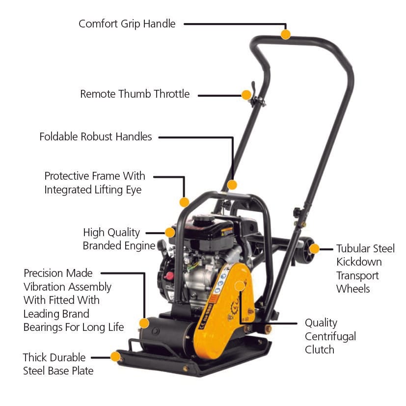Compactor Plate Wacker plate comapctor Lumag VP60 Petrol 8.4KN 12" 60KG - Image 9