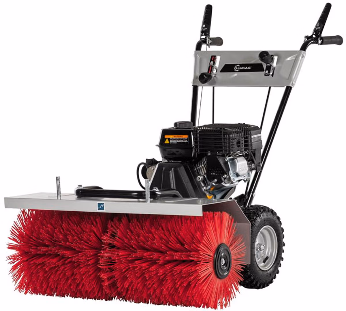 Power Brush Sweeper Lumag KM800 80cm Petrol Yard E-Start Inc Collection Box & Plow - Image 5