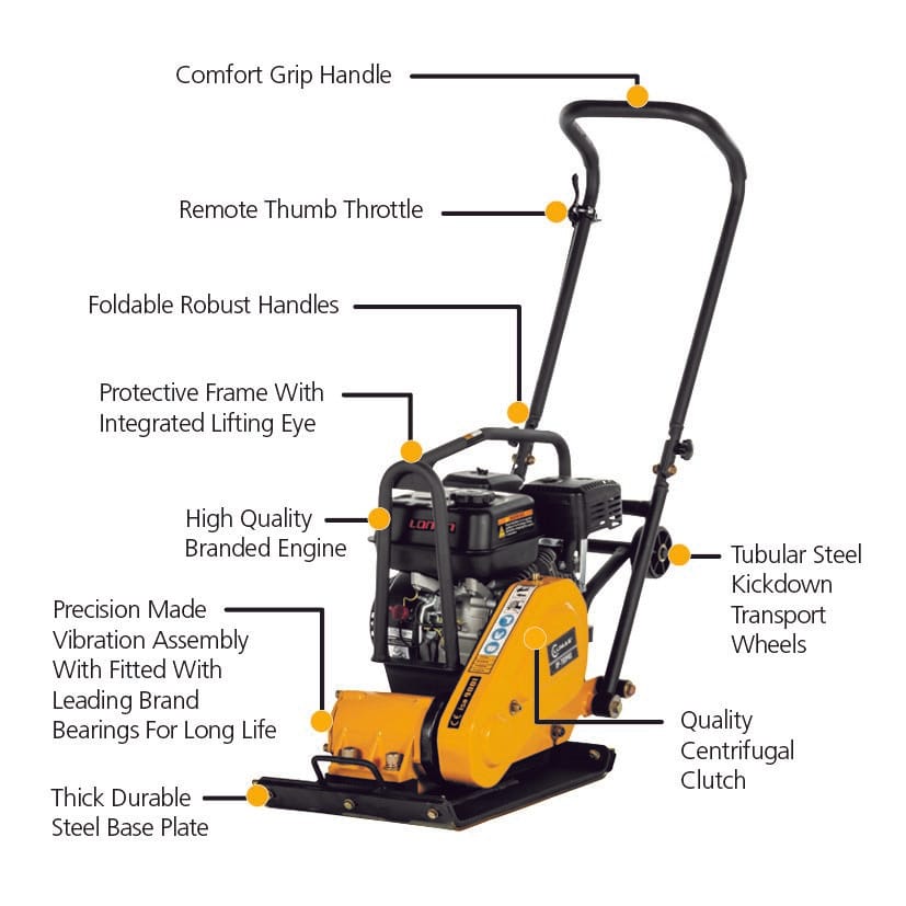 Compactor Plate Wacker plate compactor Lumag RP700PRO 9.5 KN 14" Petrol - Image 8