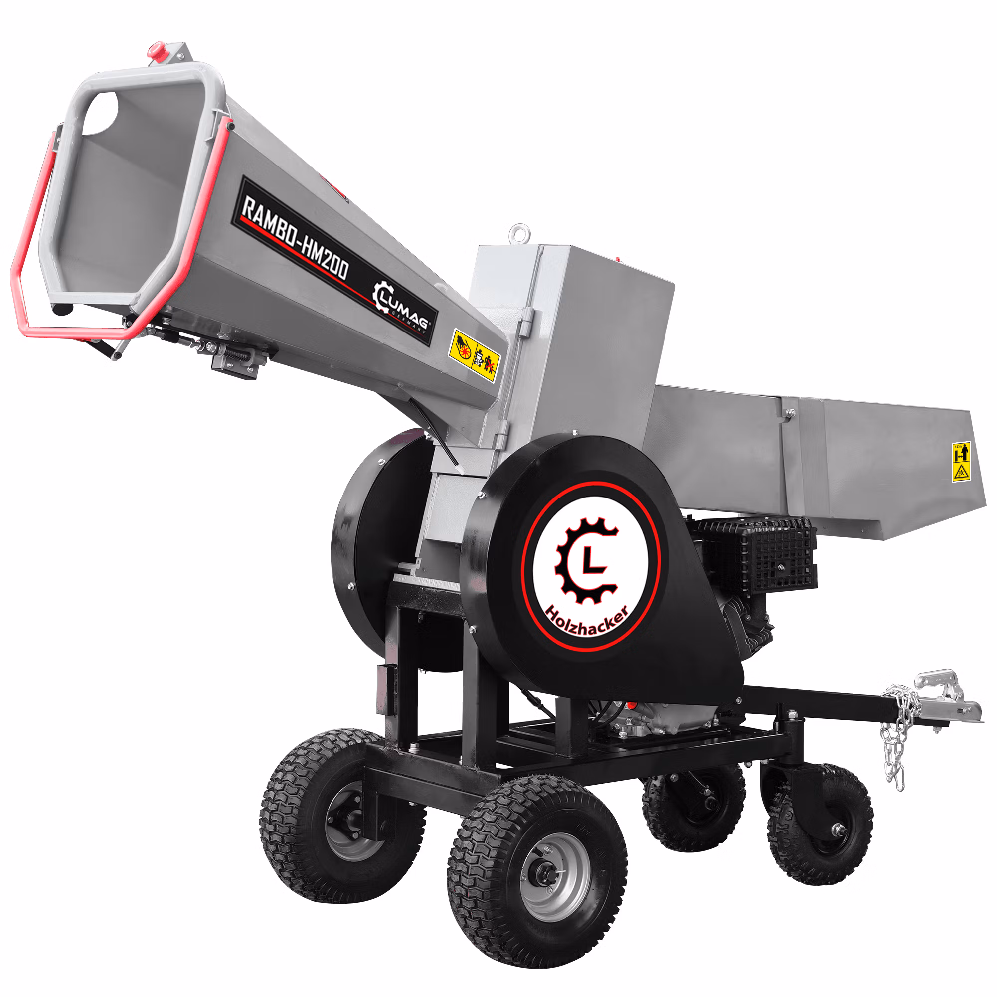 Branch Logger Petrol wood chipper Lumag Germany HM200 logs up Branches up to 120mm