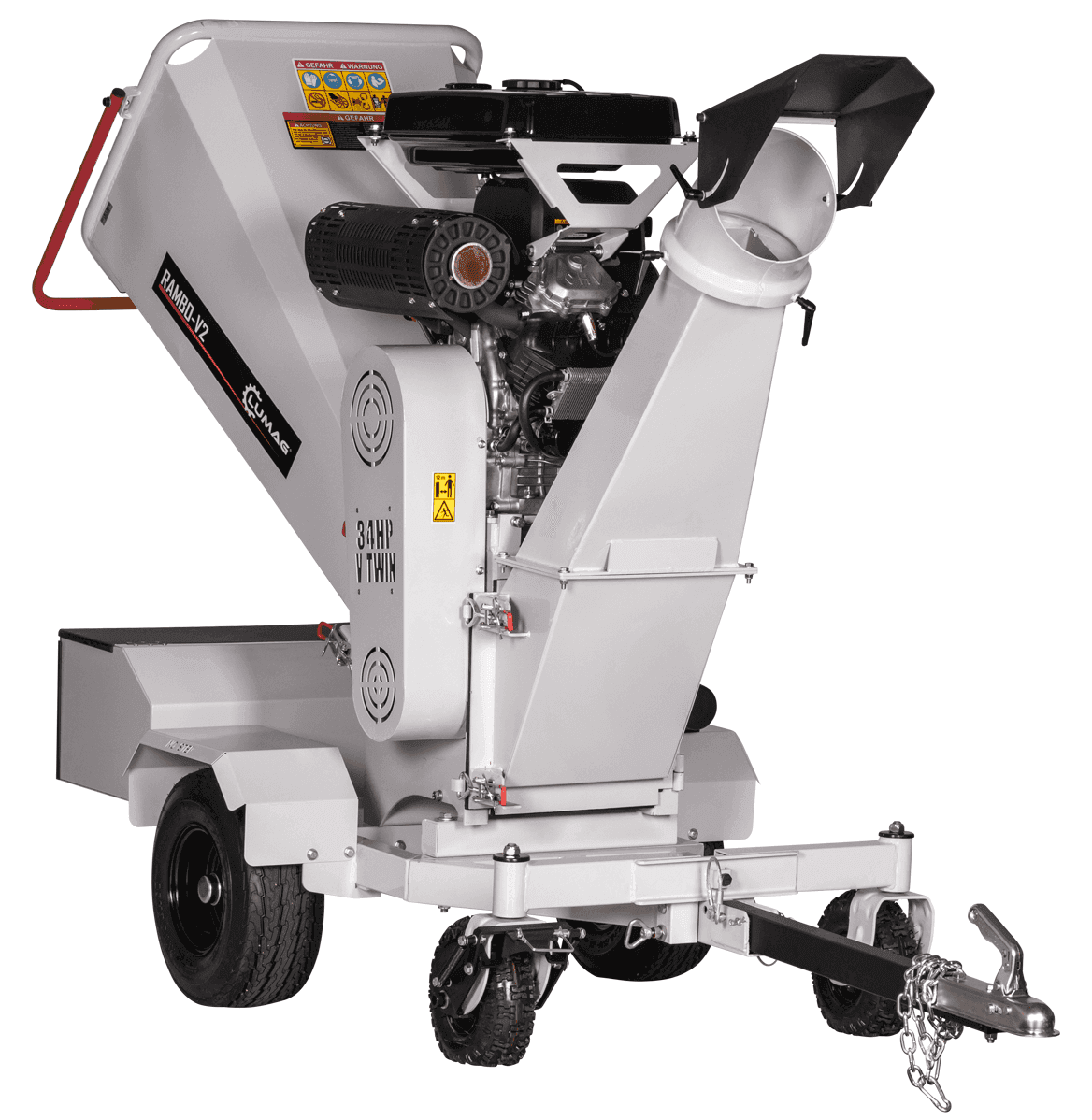Wood Chipper Lumag RAMBO V2 Petrol 999cc E-Start 15cm Capacity Big Drum!